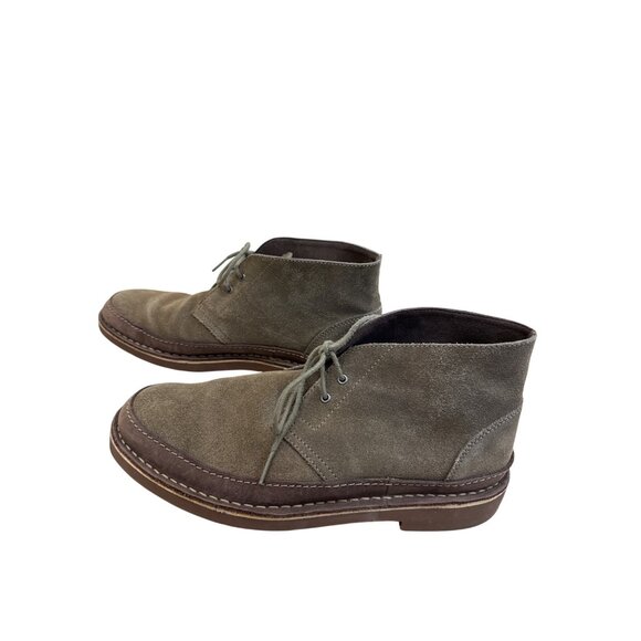 Mens Clarks Desert Suede green Chukka ankle boots 10M SKU 7716 - Picture 3 of 9